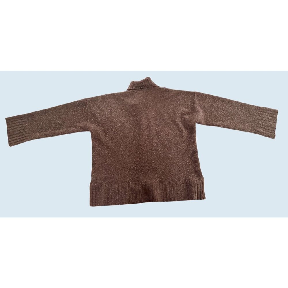 REFORMATION Otto Regenerative Wool Brown Polo Pullover Sweater Sz XS - Picture 6 of 8